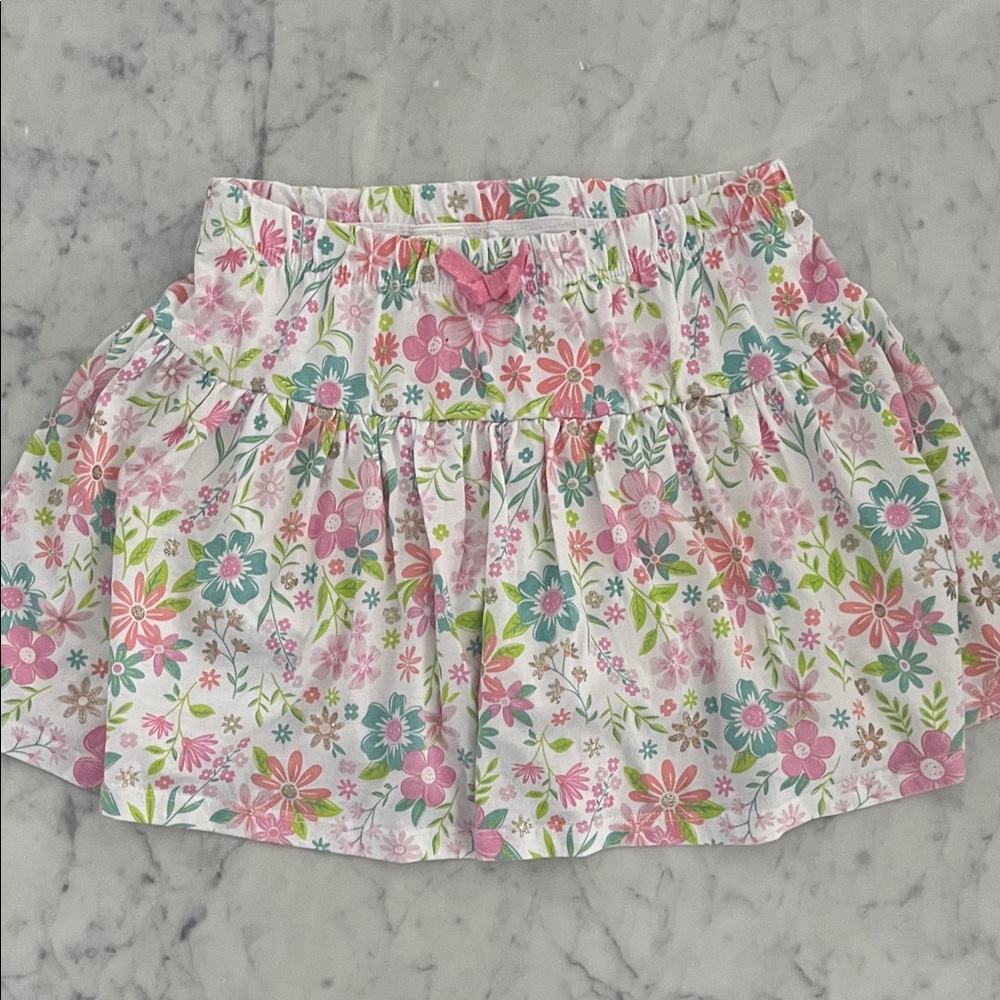 Cynthia Rowley Floral Skirt with Pink and Green Accents